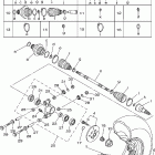 Rhino 660 Hardwoods Rear wheel left