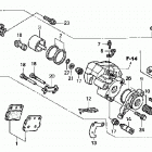 TRX400EX Задний суппорт тормозной