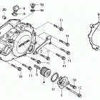 TRX450R Крышка картера левая