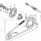 TRX300EX Ось заднее колесо