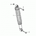 TRX250TE Задний амортизатор