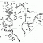 TRX450R Главный тормозной цилиндр - передний