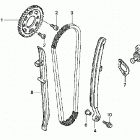 TRX450R Цепь ГРМ и натяжитель