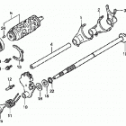 TRX350TE Вал и вилки  коробки передач