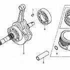 TRX250TE Коленвал и поршни
