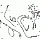 TRX250TE Handle lever @ switch @ cable ('05)
