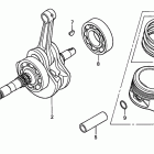 TRX250TE Коленчатый вал и поршень