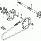 TRX400EX Задняя ось и приводная цепь