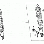 TRX500FE Задний амортизатор