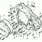 TRX450R Крышка картера правая