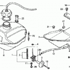 TRX250TE Топливный бак