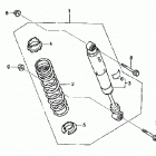 TRX300EX Задний амортизатор