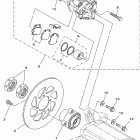 YFM660RNC/YFM660RN Задний суппорт тормозной