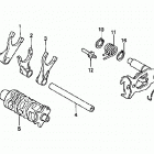 TRX400EX Shift drum @ shift fork ('99-'04)