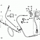 TRX500FA Handle levers @ switches  @ cables (trx500fa'01-'04 / fg...