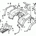 TRX500FA Rear fender (trx500fa'01-'04 / fga'04)
