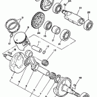 BLASTER YFS200U Коленчатый вал и Поршень