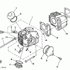 YFM 100 Цилиндр и головка цилиндра