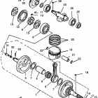 Warrior - YFM350XT Коленчатый вал и Поршень