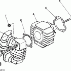 YF60S Цилиндр и головка цилиндра