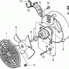 TRX450ES Вентилятор охлаждения