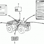 TRX250 Наклейки предупреждения