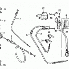 TRX350FE Рулевые переключатели и троса