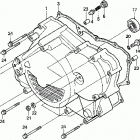 TRX450S 450s crankcase cover, fr.