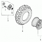 TRX450ES Заднее колесо
