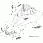 800 RMK/ES/800 DRAGON RMK 155/163/ES/EURO ALL OPT-S09PM8/PG8/PH8 Body, hood screens and hinge asm.