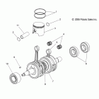 600 RMK/144/155/ES/INTL - S11PK6HSA/HSL/HEA/PM6HSA/HSL Коленвал и поршни