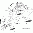 600 IQ TOURING/EURO-S09PT6HS/HE Body, hood screens and hinge asm.