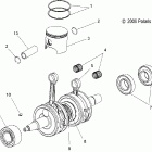 600 RMK 155/700 RMK 155/163 ALL OPTIONS - S08PM6/PM7/PG7/PH7 Коленвал и поршни