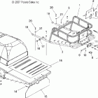 WIDETRAK LX/EURO - S08SU4BS/BE Rack asm. / taillight / snow flap