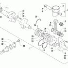 600 Sno Pro Поршень и коленчатый вал