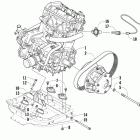 TZ1 TURBO LXR Вариатор и опора двигателя