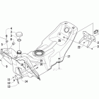 Sno Pro 500 Бензобак и задния часть фонаря