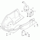 120 Sno Pro Передний потдон. Выхлопная канистра