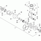 F6 Sno Pro Поршень и коленчатый вал