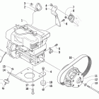 Bearcat 570 Опора двигателя и вариатор