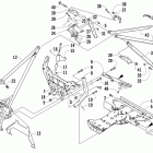 600 Sno Pro Передняя рама и крепление рулевой трапеции