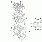 Bearcat 570 XT Картер и блок цилиндр