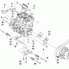 600 Sno Pro Вариатор и опора двигателя