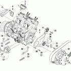 F1000 EFI Sno Pro Вариатор и опора двигателя