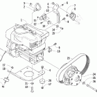 T 570 Вариатор и опора двигателя