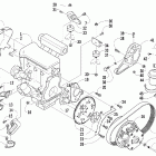 T660 Touring Вариатор и опора двигателя