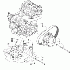 TZ1 Touring Вариатор и опора двигателя