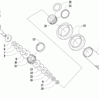 F6 EFI LXR Задняя  подвеска, передний амортизатор