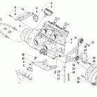 F6 EFI LXR Вариатор и опора двигателя