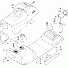 T660 Turbo Trail Топливный бак ,сиденье и задний фонарь